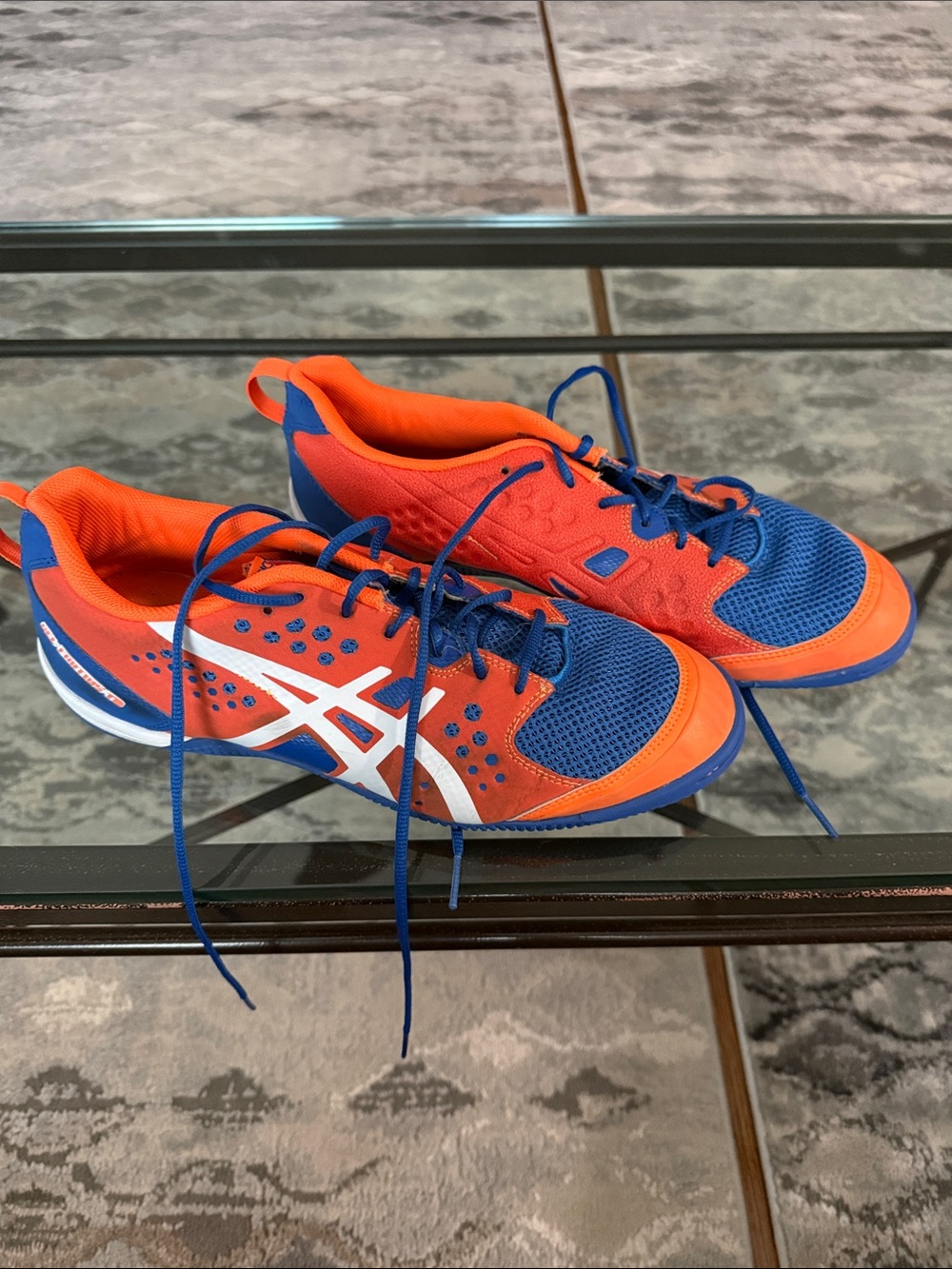 ASICS Blue and Orange Women's Running Shoes